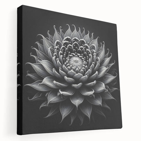 Stretched canvas wall art showcasing vibrant botanical cactus design in a modern aesthetic. Ideal for enhancing home decor with a touch of nature.