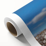 Botanical cotton design wall art featuring vibrant flowers in a soft pastel palette, elegantly rolled and ready for display, perfect for home decor.