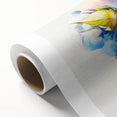 Botanical wall art collection showcasing vibrant floral patterns on cotton canvas, elegantly rolled for display, perfect for home decor enthusiasts.