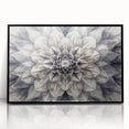 Framed wall art showcasing a vibrant botanical dahlia design in hues of pink and yellow, featuring a sleek black frame, perfect for enhancing home decor. Ideal for floral enthusiasts and art collectors alike, this piece adds elegance to any room.