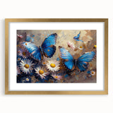 Botanical wall art collection featuring a gold-framed design of delicate daisies with a mat, perfect for enhancing home decor and adding a touch of elegance.