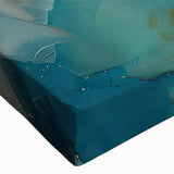 Close-up of a vibrant botanical daisy wall art design on stretched canvas, showcasing intricate floral details and vivid colors, perfect for home decor.