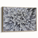 Framed canvas wall art showcasing a botanical forest design with vibrant flowers and trees, elegantly framed in gold, adding a touch of nature-inspired elegance.