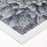 Botanical forest wall art featuring vibrant flowers and trees, printed on rolled canvas, ideal for home decor enhancement and nature-inspired aesthetics.