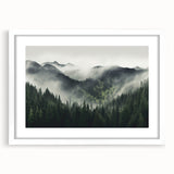 Botanical forest wall art collection featuring various flower and tree designs in a white frame with a mat, perfect for enhancing home decor aesthetics.
