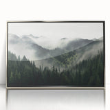 Framed wall art featuring a botanical forest design with colorful flowers and trees, set in a sleek silver frame, perfect for enhancing modern home decor.