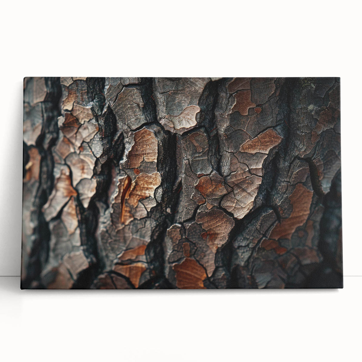 Stretched canvas wall art depicting a vibrant botanical forest scene with various colorful flowers and trees, perfect for enhancing home decor aesthetics.