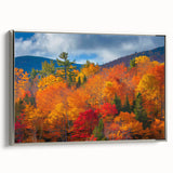 Framed canvas wall art featuring a botanical forest design with intricate trees and silver accents, showcasing a serene natural scene ideal for home decor.