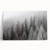 Stretched canvas wall art showcasing a vibrant botanical forest design with colorful flowers and trees, perfect for adding a touch of nature to any room decor.