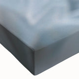 Close-up of a botanical hydrangea design on stretched canvas wall art, showcasing vibrant blue and white blooms against a soft background, perfect for home decor.