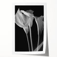 Botanical wall art featuring a vibrant lily design on a rolled canvas print, showcasing intricate details and rich colors, ideal for home decor enhancement.