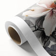 Vibrant botanical wall art featuring a detailed magnolia flower design on rolled canvas, perfect for home decor. Ideal for nature lovers and art enthusiasts.