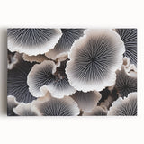 Stretched canvas wall art showcasing a vibrant botanical marine plants design, featuring intricate floral details and rich colors, perfect for home decor.
