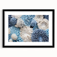 Botanical wall art featuring an intricate marine plants design in a black frame with a mat, showcasing vibrant colors and elegant details, ideal for home decor.