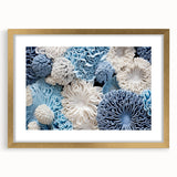 Botanical wall art collection showcasing vibrant marine plants framed with a gold mat, perfect for adding elegance to home decor. Ideal for nature enthusiasts and art lovers.