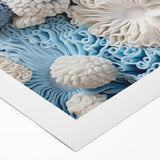 Rolled canvas showcasing a vibrant botanical marine plants design, featuring intricate details and vivid colors, perfect for enhancing home decor and nature themes.