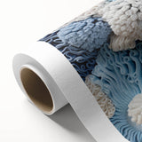 Colorful rolled canvas showcasing a botanical marine plant design, perfect for wall decor. Features intricate details and vibrant hues, ideal for nature-inspired interiors.