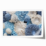 Rolled botanical wall art print showcasing an intricate design of marine plants with vibrant colors, ideal for home decor or nature-themed interiors.