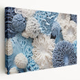 Stretched canvas wall art showcasing an intricate botanical design of marine plants, featuring vibrant colors and detailed textures, ideal for coastal decor enthusiasts.