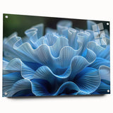 Acrylic glass wall art showcasing a vibrant botanical design of marine plants, elegantly displayed with pins on a neutral background, perfect for coastal decor enthusiasts.