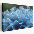 Stretched canvas wall art showcasing a vibrant botanical design of marine plants, featuring intricate details in green and blue hues, perfect for coastal decor.