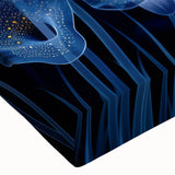 Close-up of a vibrant botanical wall art design showcasing marine plants in intricate detail, featuring rich colors and textures on a stretched canvas, perfect for coastal decor.