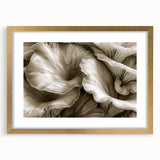 Botanical wall art collection showcasing a gold-framed design featuring vibrant flowers and mushrooms, perfect for enhancing modern decor.