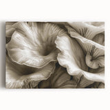 Botanical wall art featuring colorful flowers and mushrooms on stretched canvas, showcasing intricate details and vibrant hues, perfect for home decor.