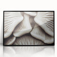 Framed wall art featuring a botanical design of colorful mushrooms and flowers on a black background, showcasing intricate details and vibrant hues. Perfect for adding a nature-inspired touch to home decor.