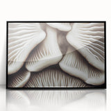 Framed wall art featuring a botanical design of colorful mushrooms and flowers on a black background, showcasing intricate details and vibrant hues. Perfect for adding a nature-inspired touch to home decor.