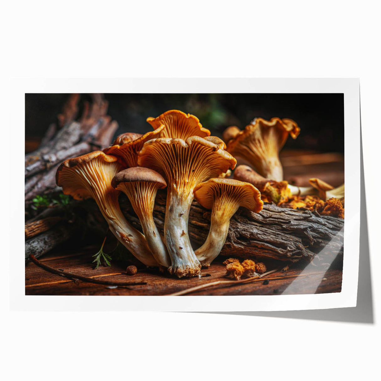 Botanical wall art print showcasing a vibrant collection of flowers and mushrooms, beautifully illustrated on high-quality paper, ideal for home decor enhancement.