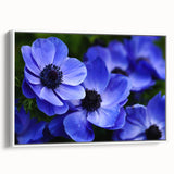 Framed botanical wall art featuring a vibrant pansy design on a white canvas, showcasing intricate details and colors, perfect for home decor enhancement.