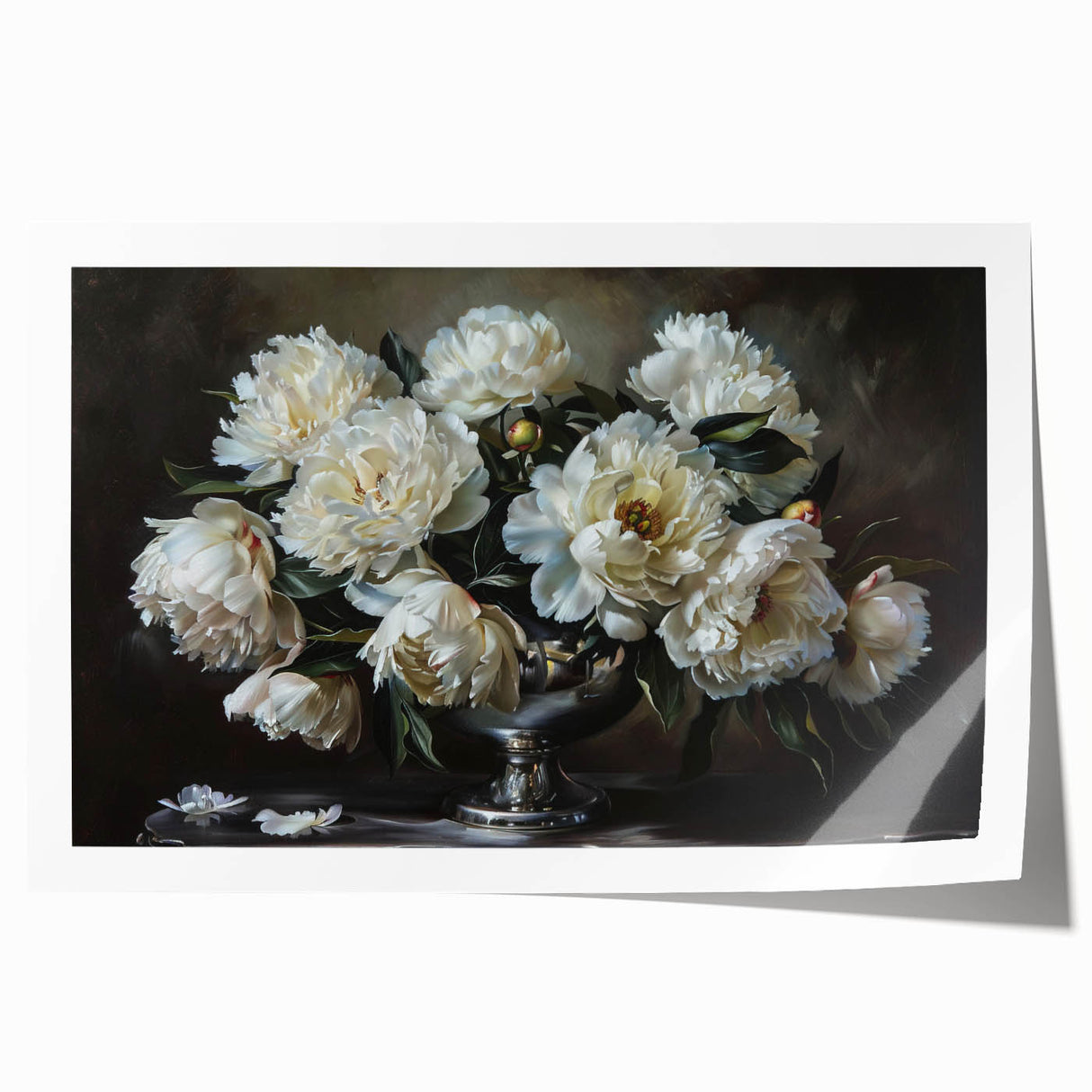 Botanical wall art featuring a delicate peony design in soft pinks and greens, printed on high-quality paper, perfect for home decor or floral-themed spaces.