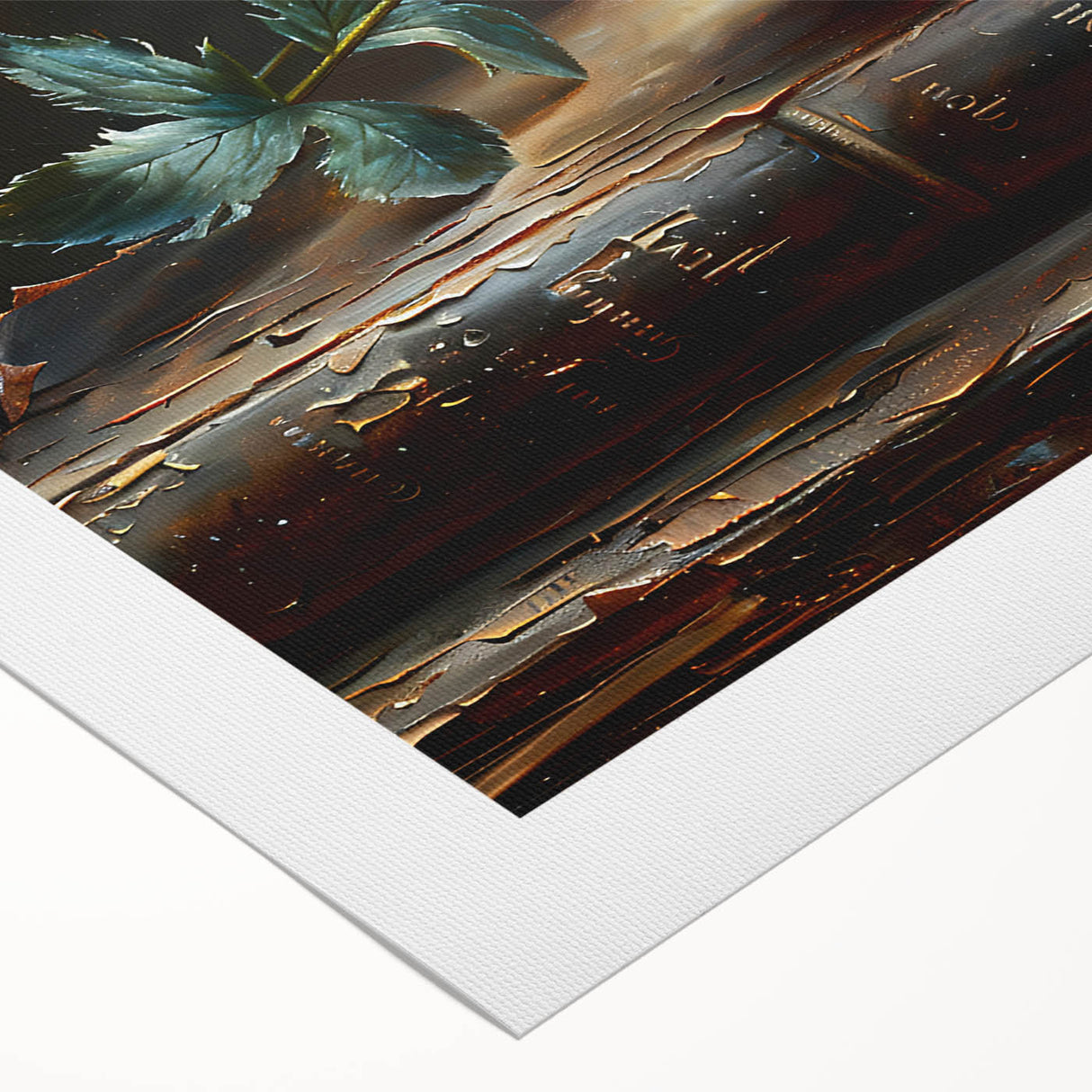 Vibrant rolled canvas art print showcasing a botanical design of poppies in vivid colors, perfect for home decor, elegantly packaged for protection.