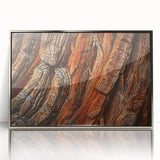 Framed wall art featuring a botanical design with vibrant redwood trees, set in a sleek silver frame, ideal for nature-themed decor. Perfect for enhancing any living space.