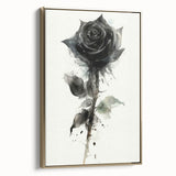 Framed botanical rose wall art featuring intricate floral designs in soft pink and green hues, elegantly displayed with a gold frame, perfect for home decor.