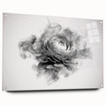 Elegant botanical rose wall art design displayed in a sleek acrylic frame, showcasing vibrant colors and intricate details, perfect for home décor enhancement.