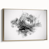 Framed botanical wall art showcasing a delicate rose design with gold accents, perfect for enhancing home decor. Ideal for floral enthusiasts and art collectors.