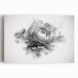 Botanical rose design wall art on stretched canvas, showcasing vibrant colors and intricate floral details, ideal for home decor and art enthusiasts.