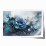 Botanical rose design wall art print showcasing delicate pink and green floral elements, rolled for easy shipping, ideal for home decor enthusiasts.