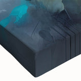 Close-up of a botanical rose design on stretched canvas wall art, showcasing vibrant pink and green hues, perfect for adding elegance to home decor.