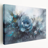 Stretched canvas wall art showcasing a botanical rose design, highlighting vibrant colors and intricate details, perfect for home decor and floral enthusiasts.