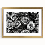 Botanical wall art collection showcasing a framed gold mat design featuring intricate rose illustrations, ideal for enhancing home decor with a touch of elegance.