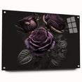 Botanical rose wall art collection displayed in acrylic glass, showcasing intricate floral designs with vibrant colors, elegantly mounted with pins for a modern presentation. Perfect for enhancing any interior space with a touch of nature-inspired beauty.