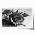 Botanical rose wall art print featuring delicate pink and white flowers on a soft green background, ideal for home decor or floral-themed spaces.