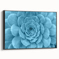Framed wall art featuring a botanical design of succulents in vibrant colors, displayed from a side view against a neutral background, perfect for home decor.