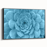 Framed wall art featuring a botanical design of succulents in vibrant colors, displayed from a side view against a neutral background, perfect for home decor.