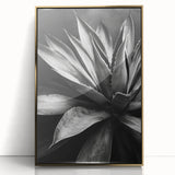 Framed wall art showcasing a vibrant botanical design of succulents in gold-acrylic frame, perfect for enhancing modern interiors and adding a touch of nature.