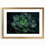 Succulent-themed botanical wall art collection featuring gold-framed designs with a mat, ideal for enhancing home decor with a touch of nature and elegance.