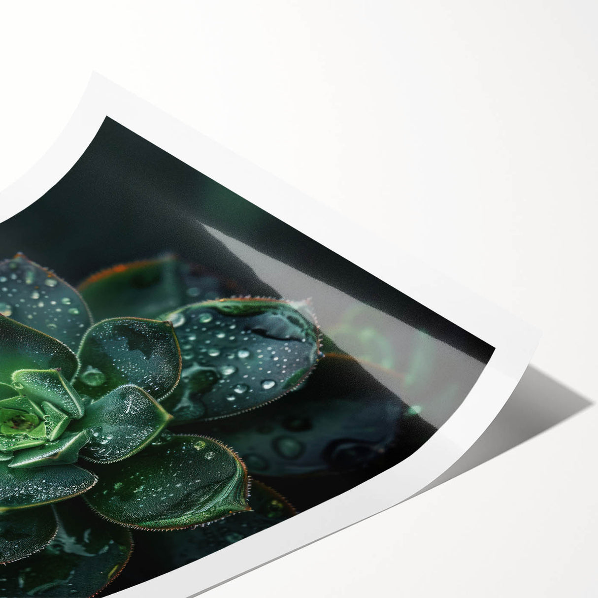 Succulent-themed wall art print showcasing a vibrant botanical design, featuring a variety of colorful plants against a soft background, ideal for home decor.
